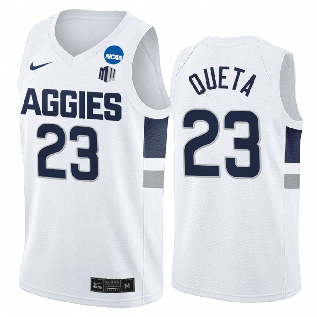 Neemias Queta Utah State Aggies 23 Jersey