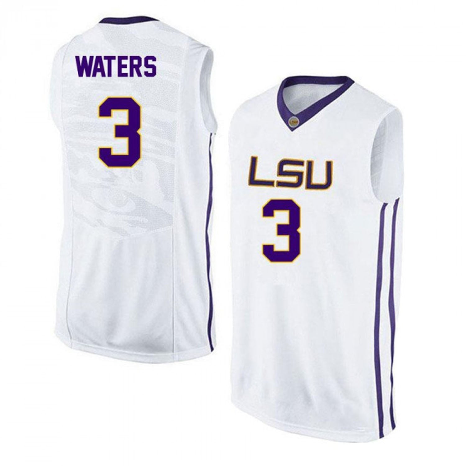 Tremont Waters LSU Tigers 3 Jersey