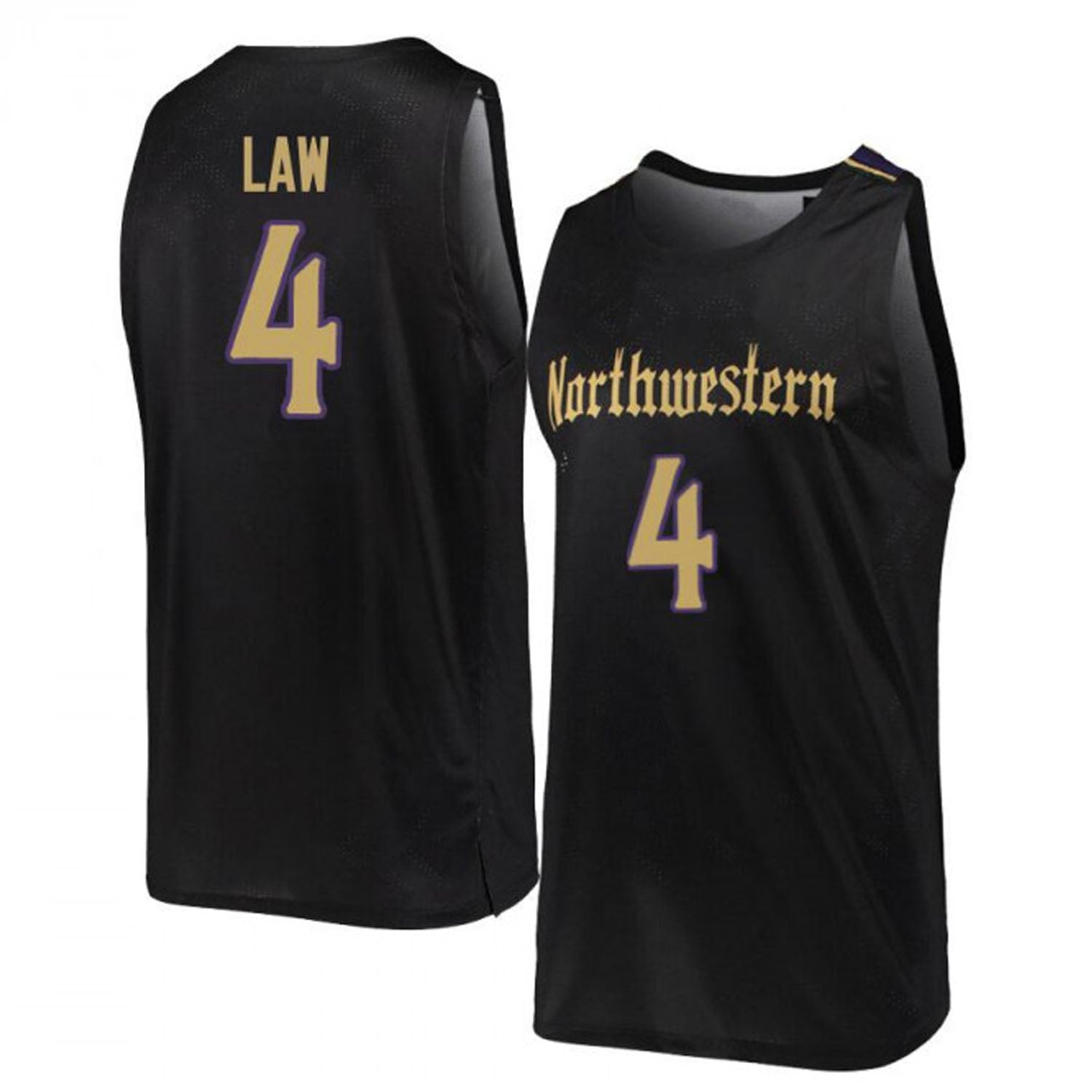 Vic Law Northwestern Wildcats 4 Jersey