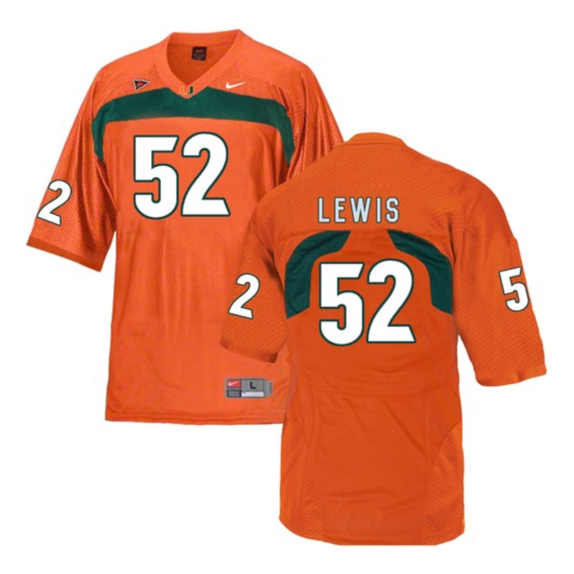 Ray Lewis Miami Hurricanes 52 Jersey