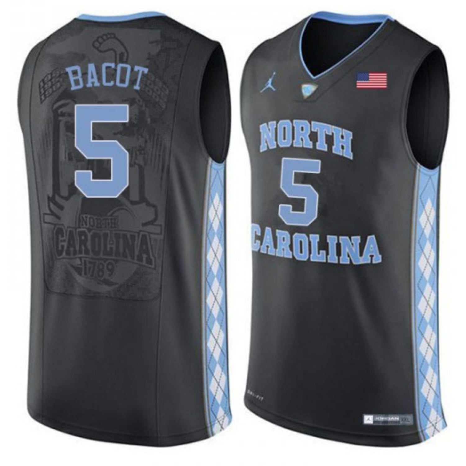 Armando Bacot North Carolina Tar Heels 5 Jersey