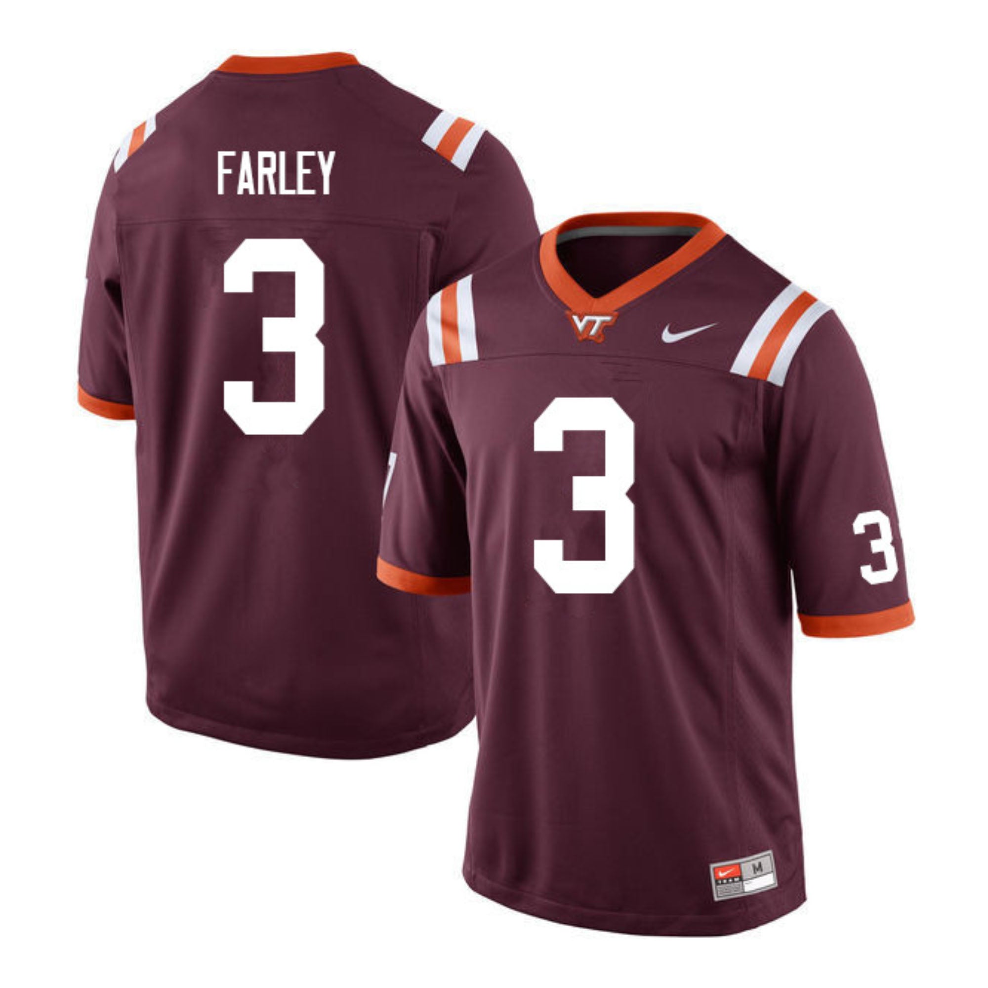 Caleb Farley Virginia Tech Hokies 3 Jersey