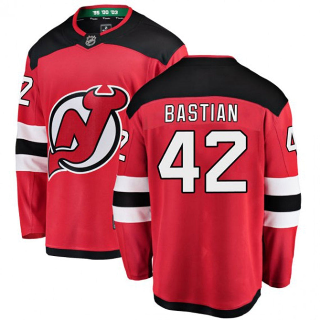 Nathan Bastian New Jersey Devils 42 Jersey