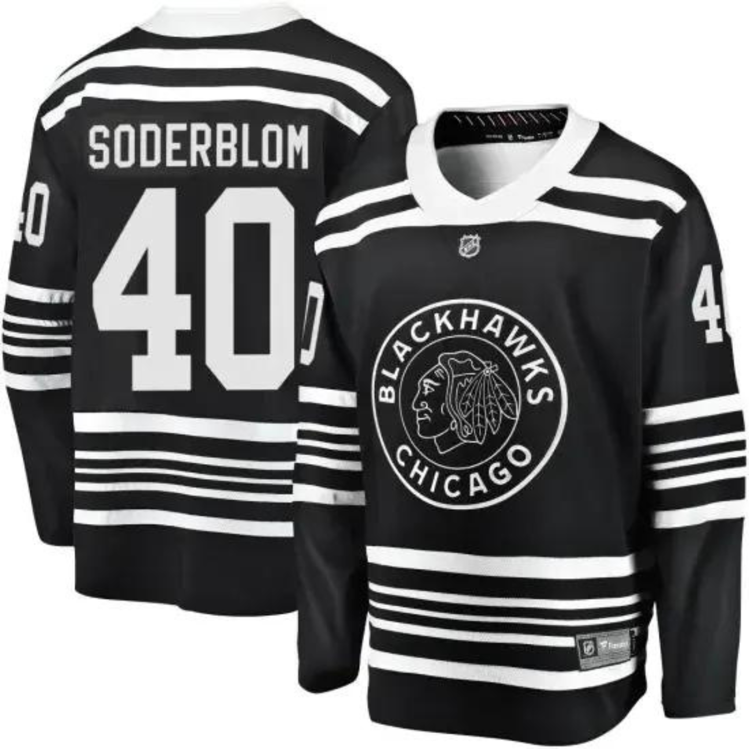 Arvid Soderblom Chicago Blackhawks 40 Jersey