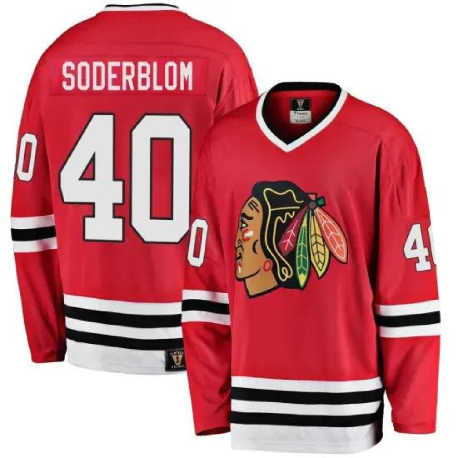 Arvid Soderblom Chicago Blackhawks 40 Jersey