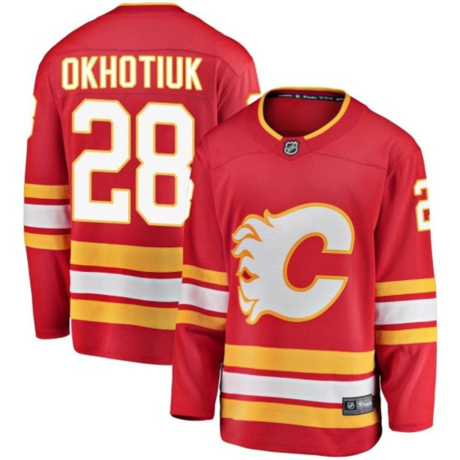 Nikita Okhotiuk Calgary Flames 28 Jersey