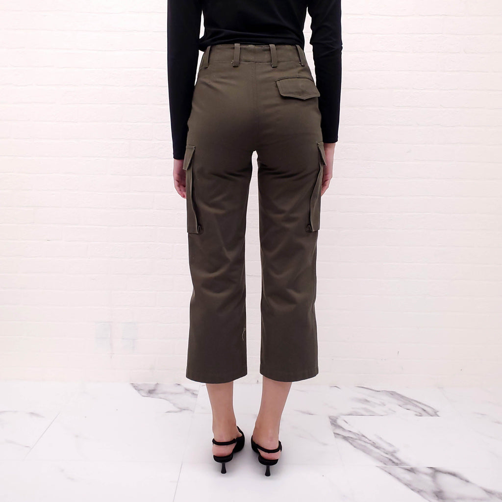 NILI LOTAN GREEN CARGO PANTS - SIZE 00