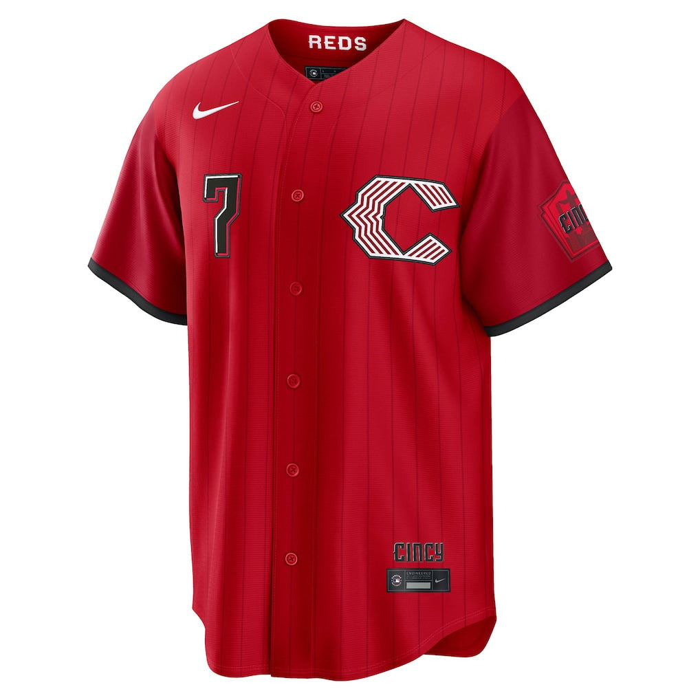 Cincinnati Reds City Connect Baseball Jersey – Red Fan Edition
