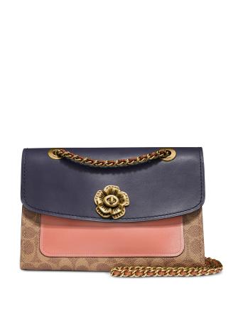 Coach Signature Colorblock Pocket Parker Shoulder Bag