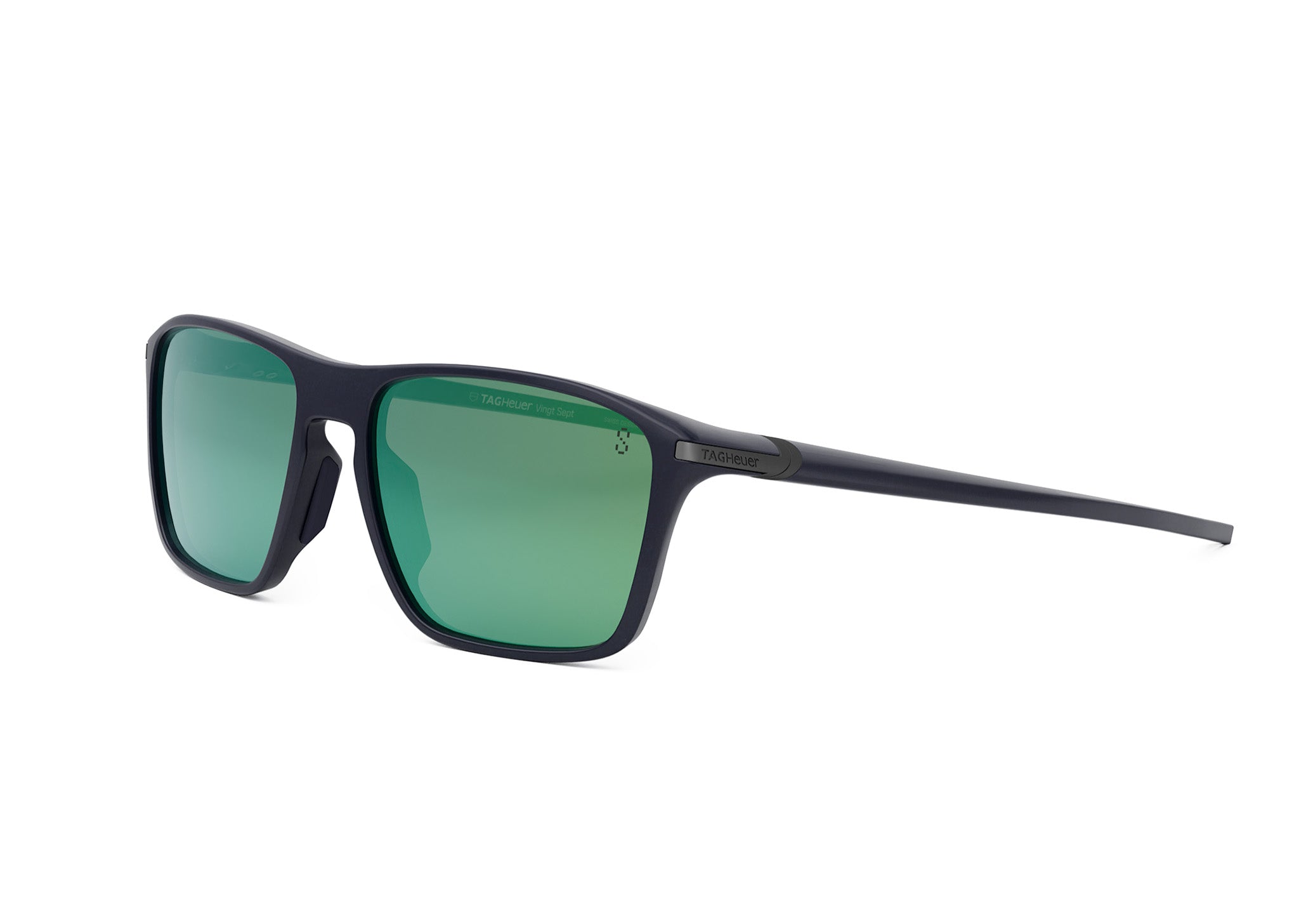 Blue Rectangular Injected Sunglasses