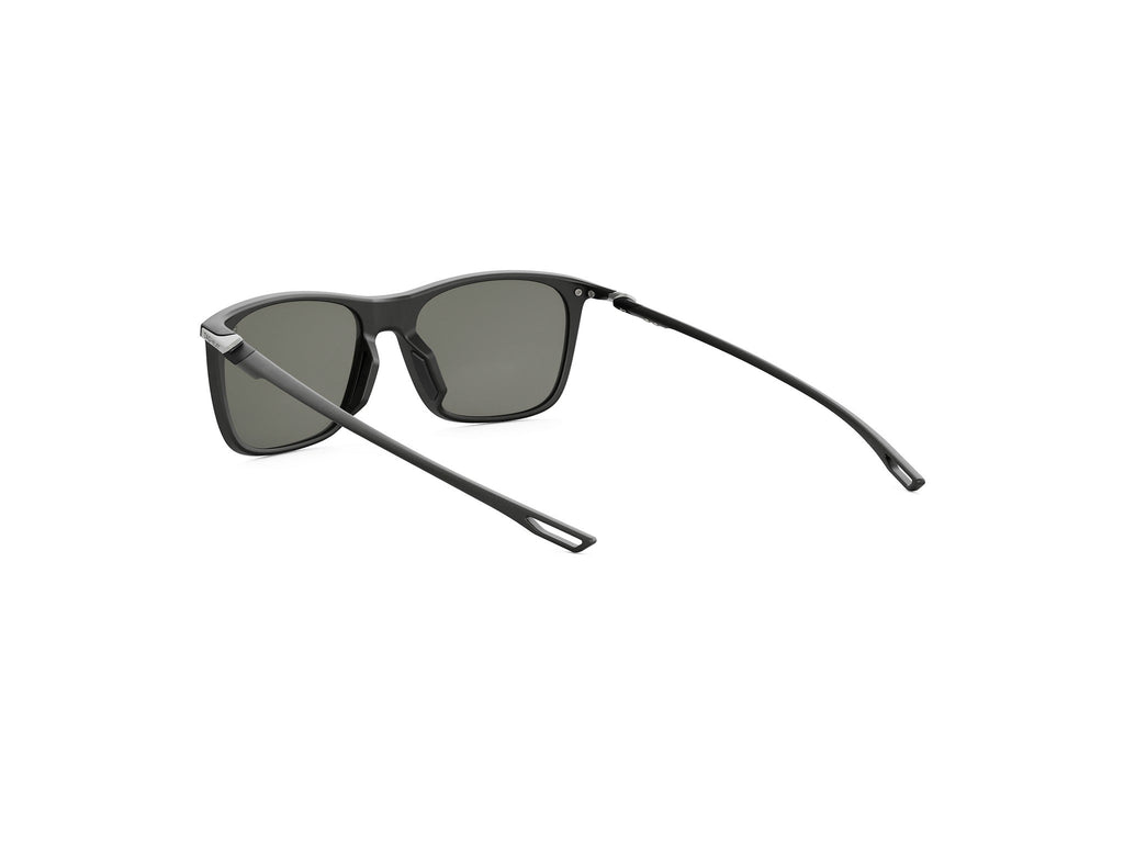 Ultramatte Black Rectangular Injected Sunglasses