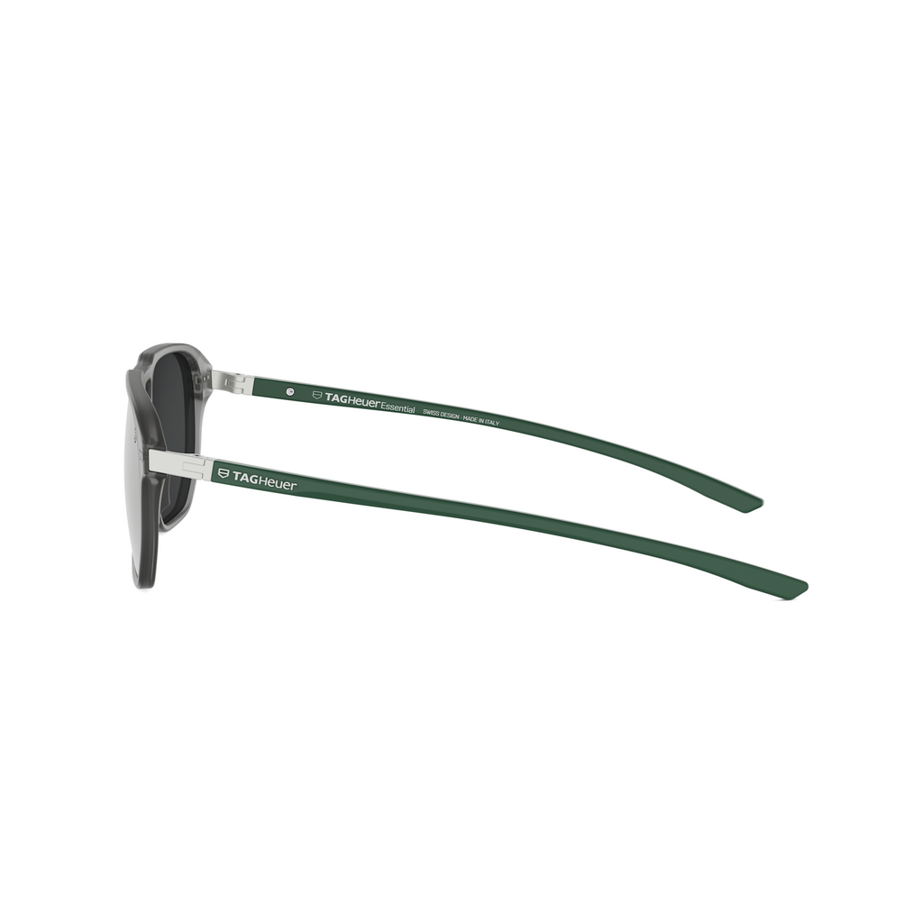 Semi - Matte Gray Geometric Acetate Sunglasses