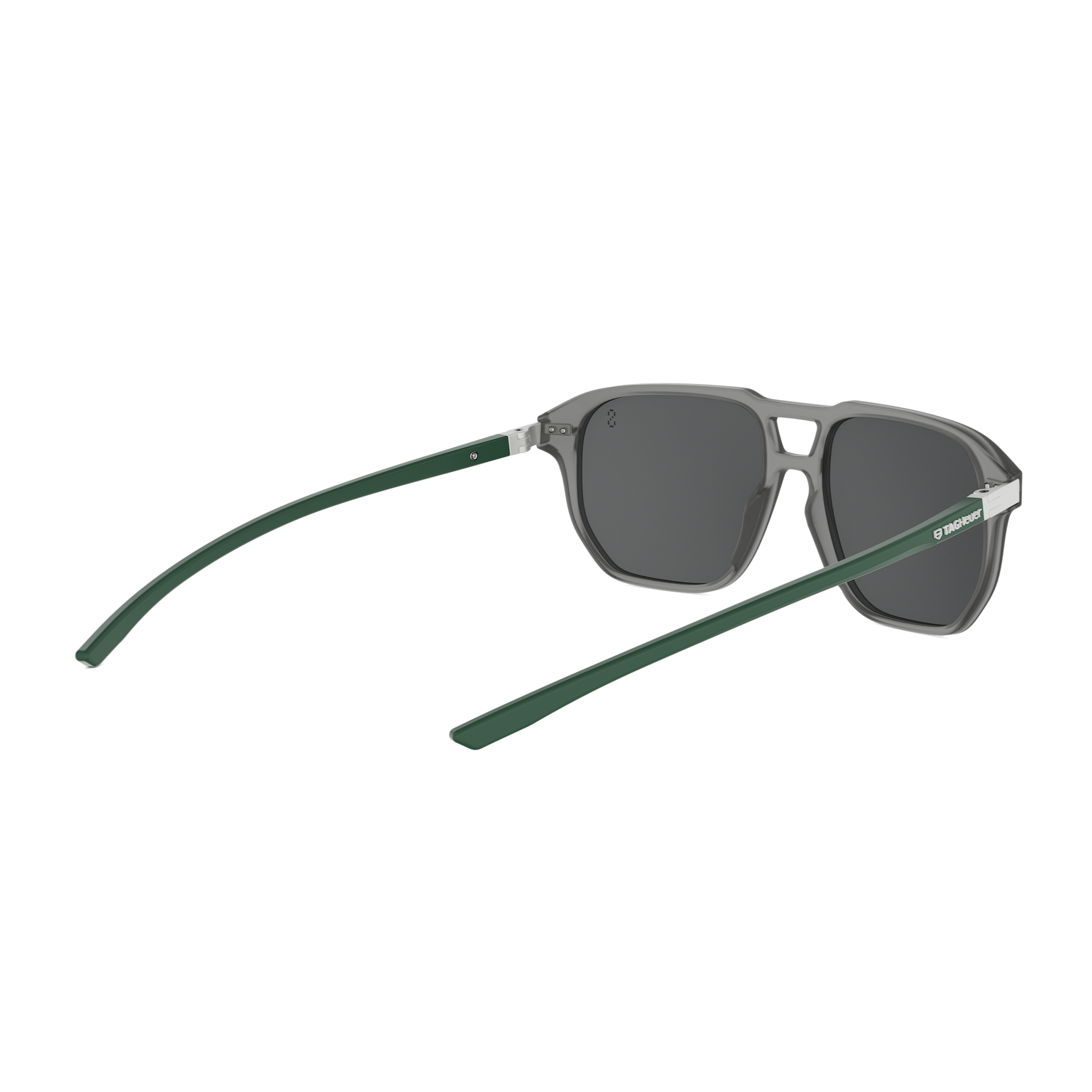 Semi - Matte Gray Geometric Acetate Sunglasses