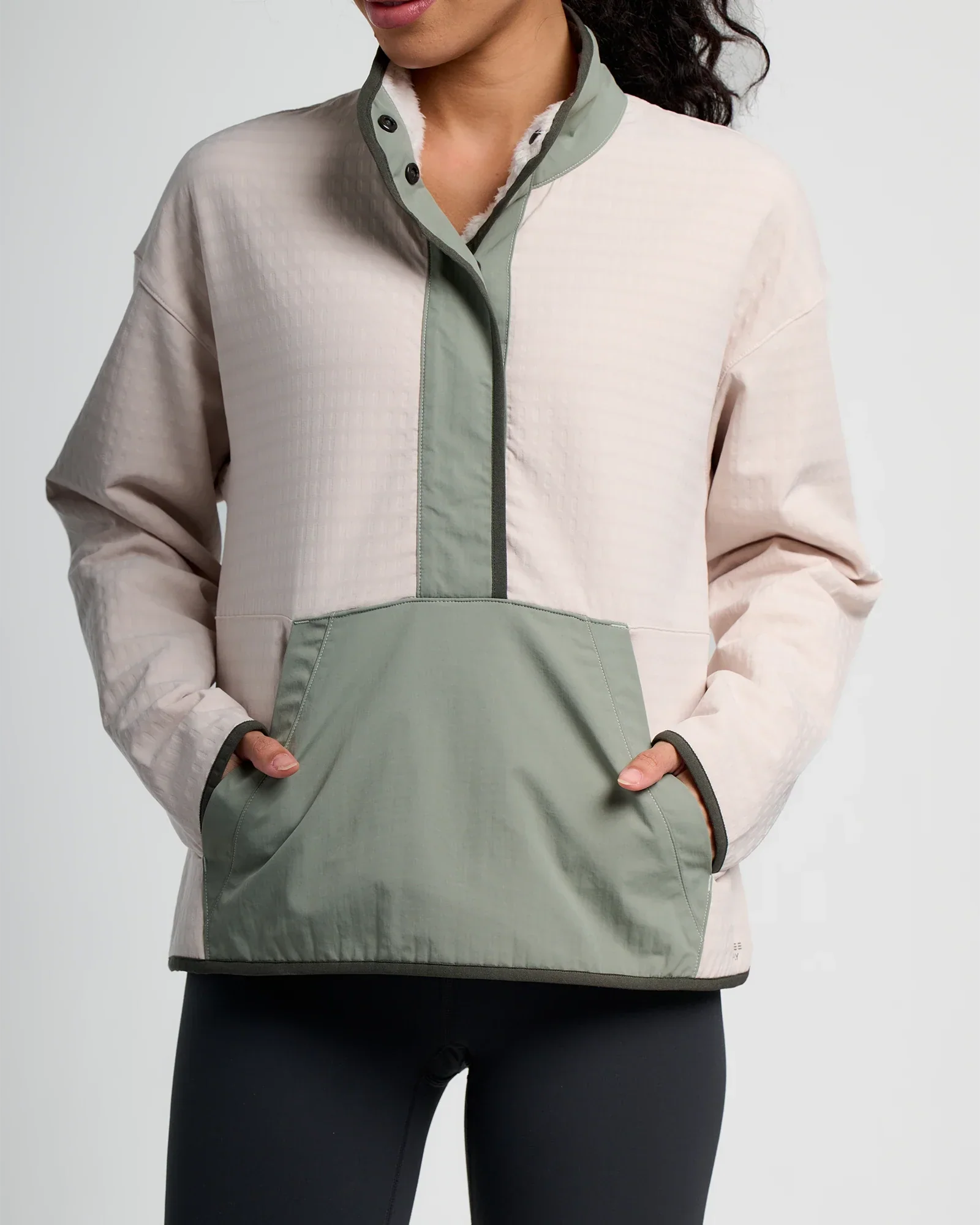 Women's Gridback Fleece Snap Pullover - Forest