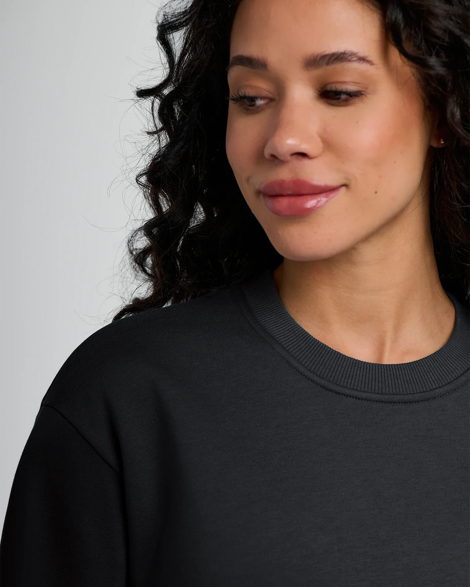 Women's Bamboo Northcoast Fleece Crew - Black