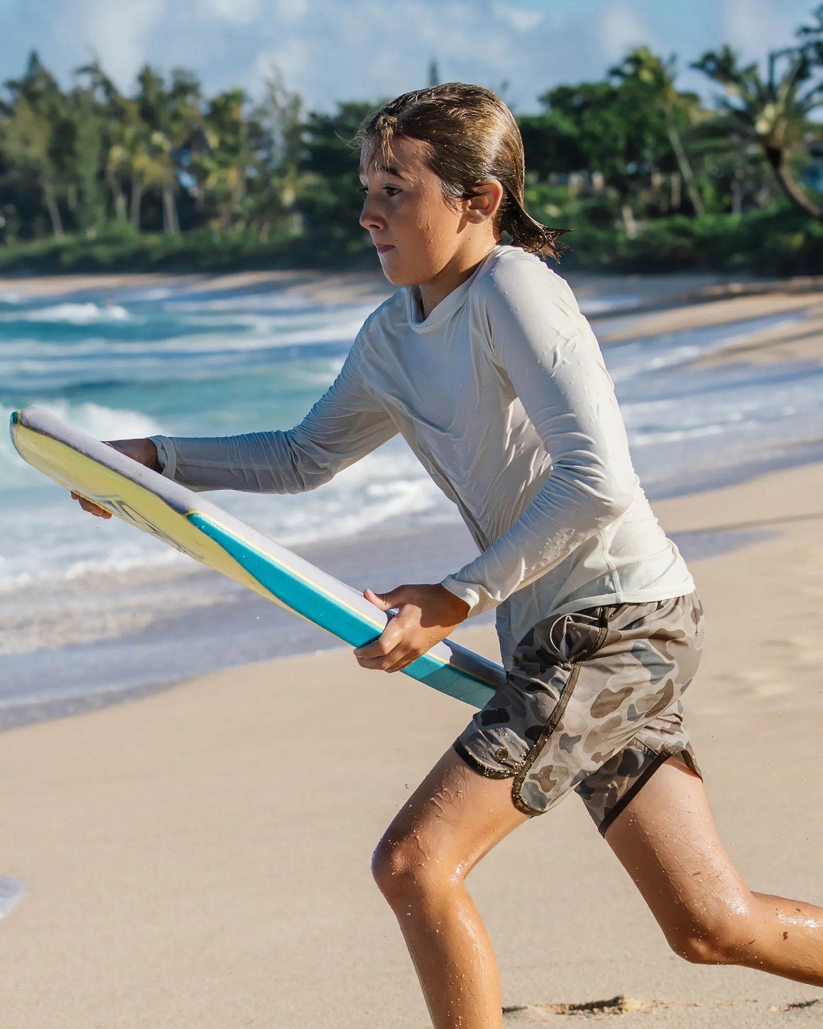Youth Offshore Rash Guard - Ocean Mist
