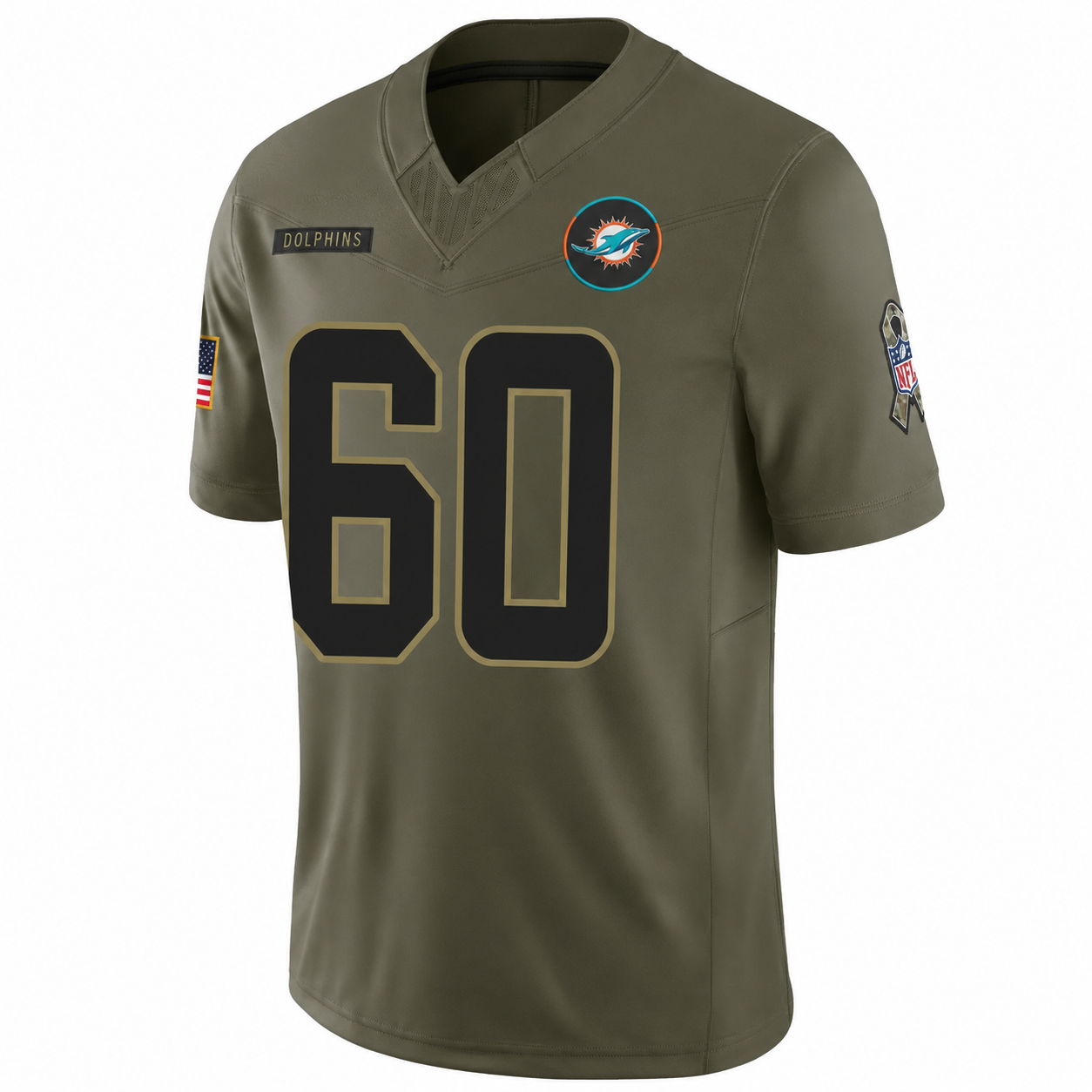 Andrew Meyer Men's Limited Olive Miami Dolphins #60 Jersey