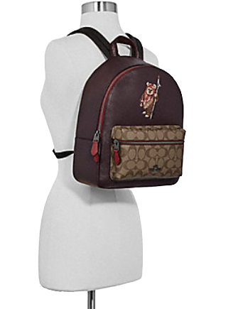 Coach Star Wars X Medium Charlie Backpack in Signature With Ewok