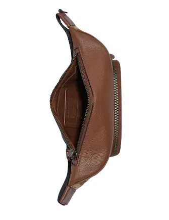 Coach Thompson Belt Bag In Signature Jacquard With Varsity Stripe