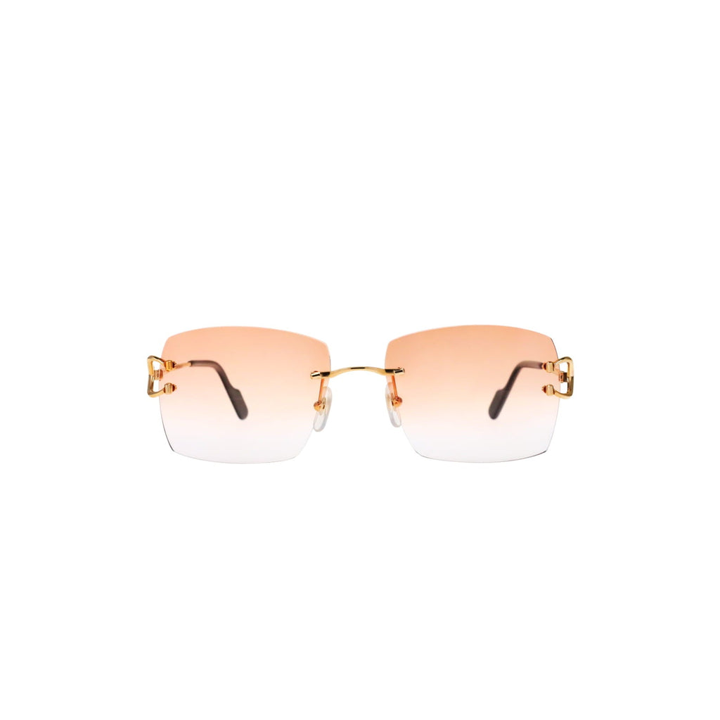 Cartier Custom Vintage Double C Mykonos Sunglasses Gold by MEG