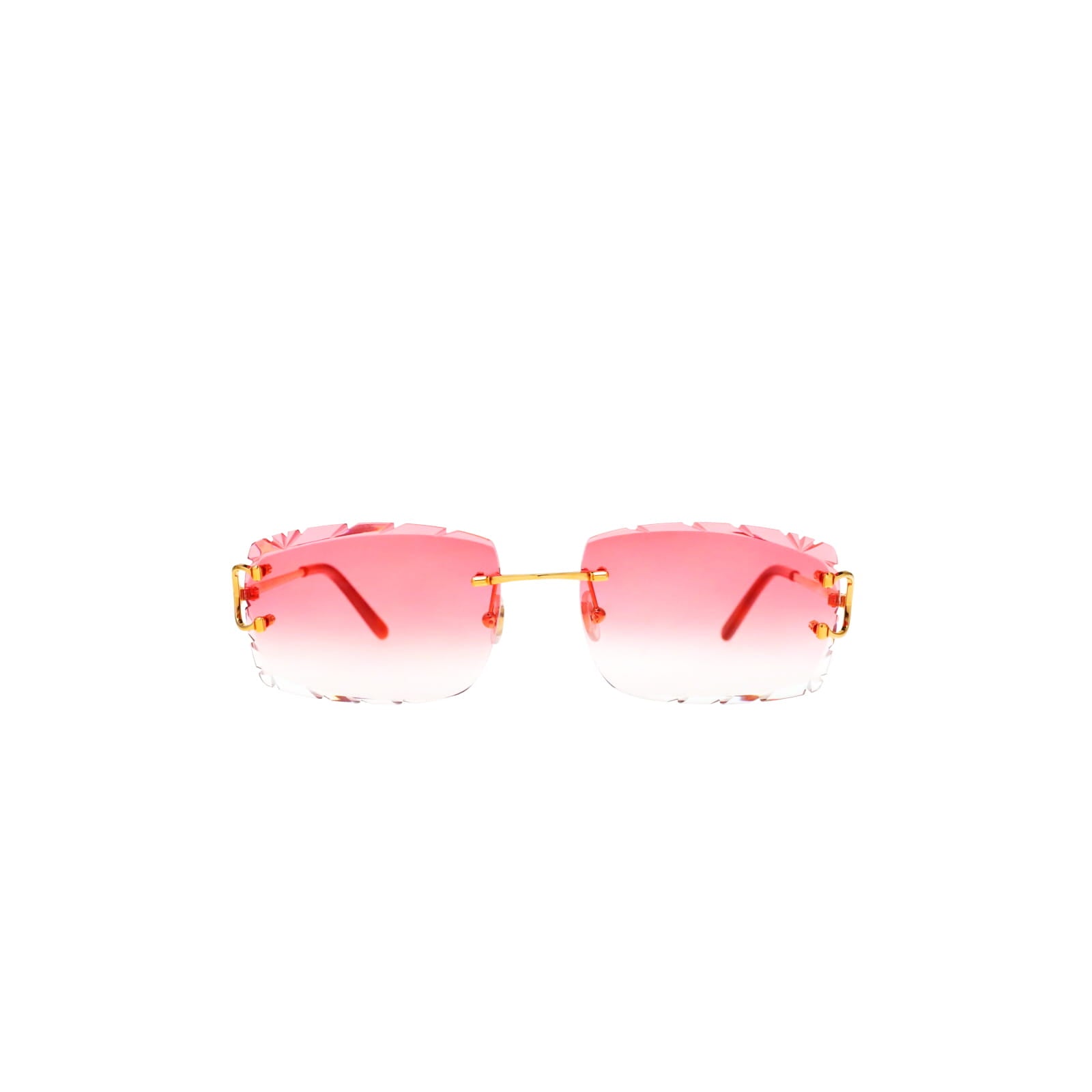 Cartier Custom Double C Diamond Cut Brooklyn Gold Sunglasses by MEG