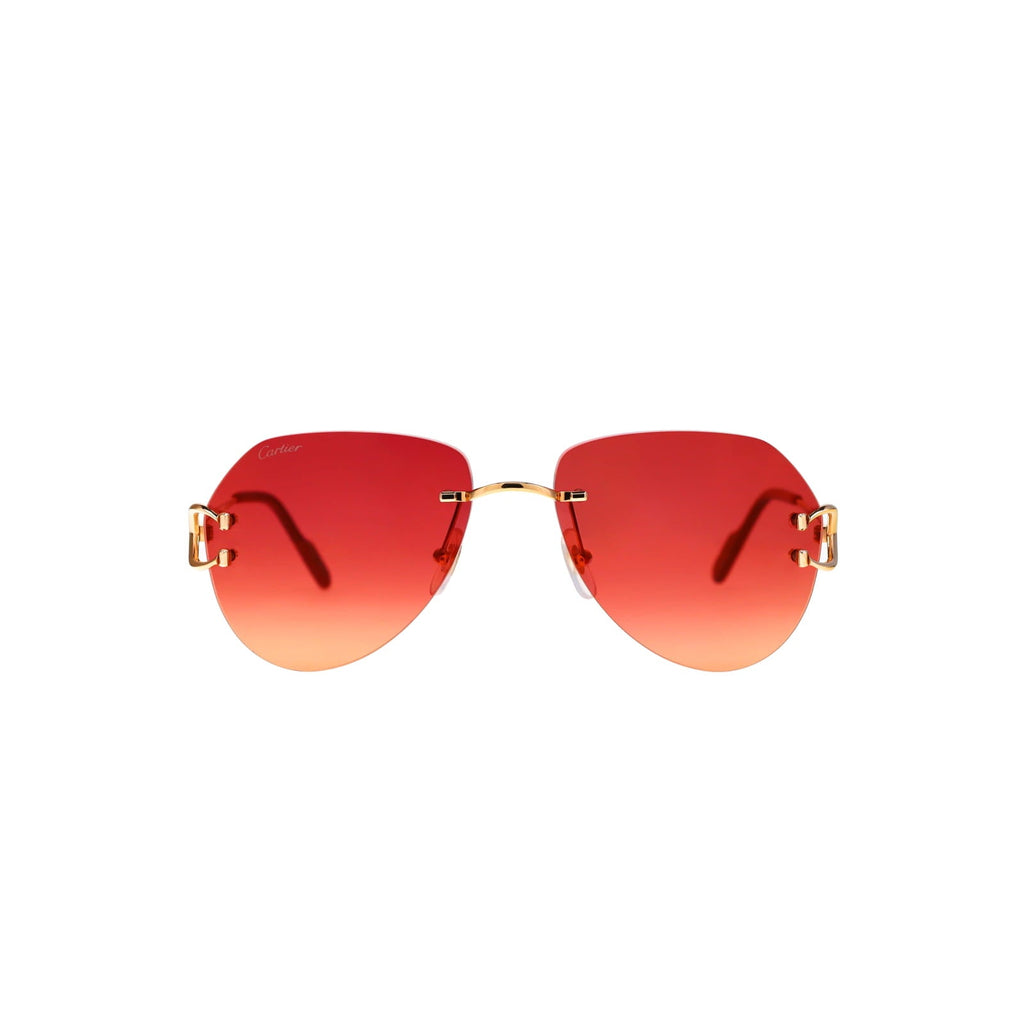 Cartier Custom Vintage Double C Gold Sunglasses by MEG