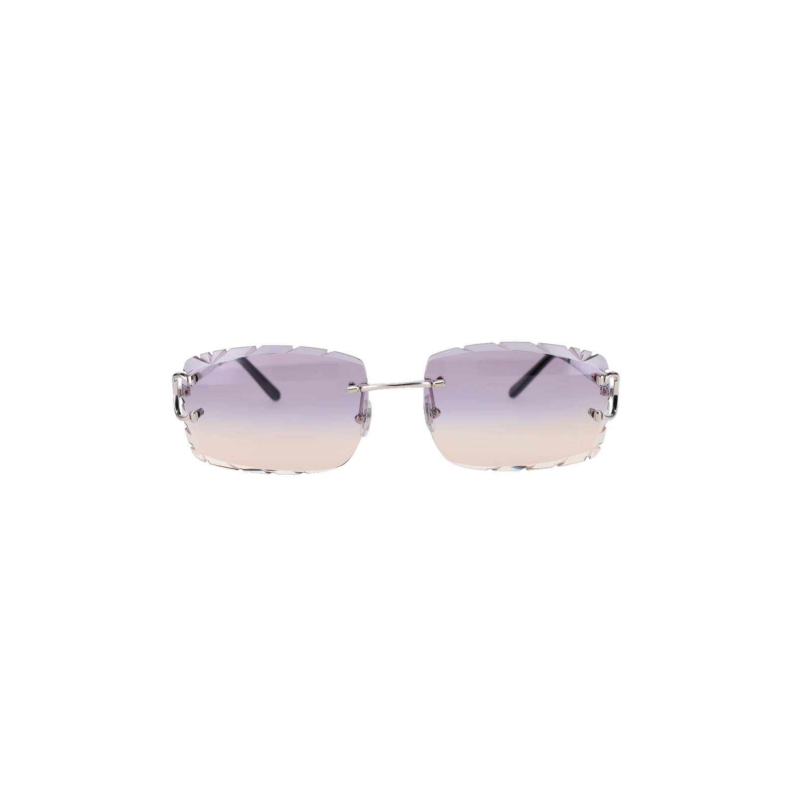 Cartier Custom Double C Diamond Cut Brooklyn Platinum Sunglasses by MEG