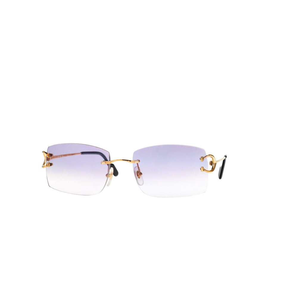 Cartier Custom Vintage Double C Brooklyn Sunglasses Gold by MEG