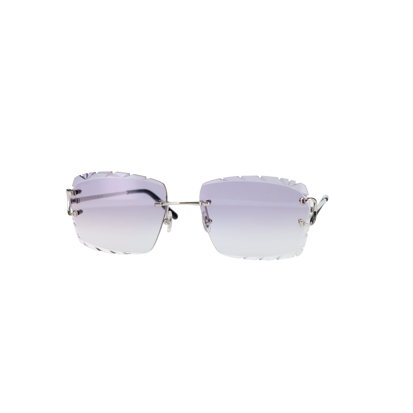 Cartier Custom Double C Diamond Cut Mykonos Platinum Sunglasses by MEG