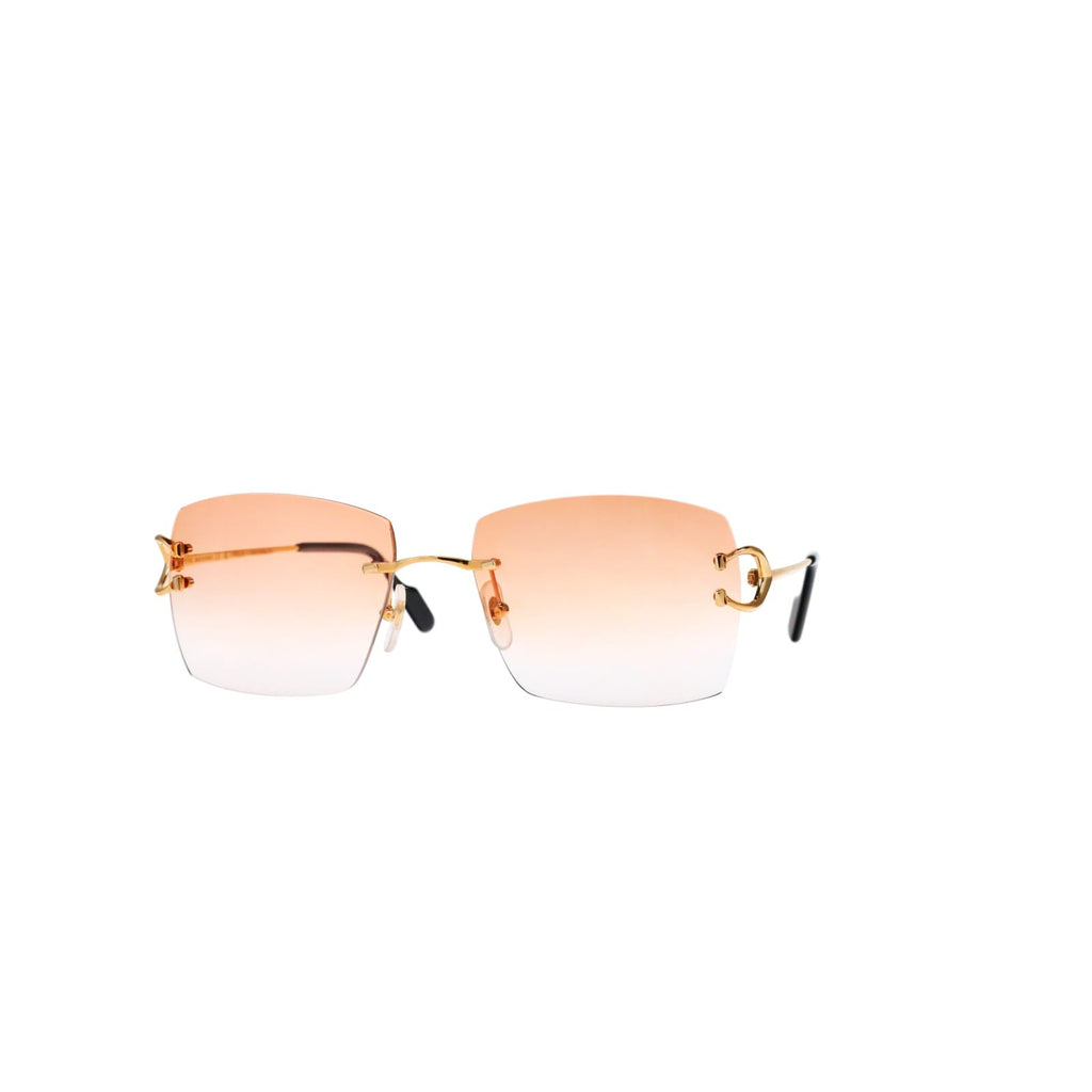 Cartier Custom Vintage Double C Mykonos Sunglasses Gold by MEG