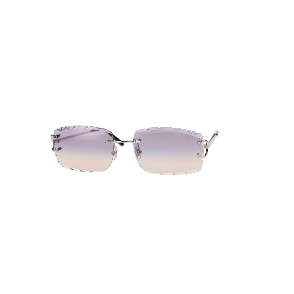 Cartier Custom Double C Diamond Cut Brooklyn Platinum Sunglasses by MEG