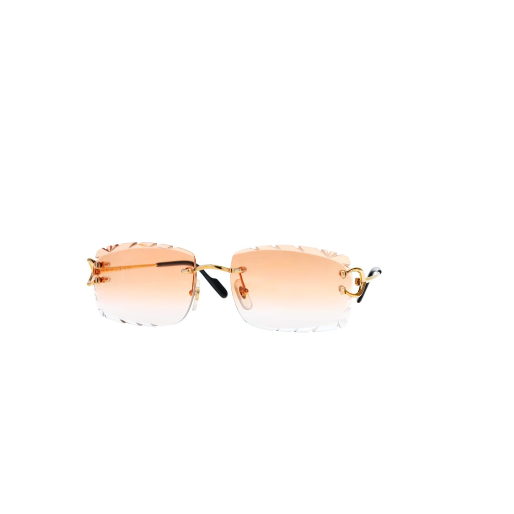 Cartier Custom Vintage Double C Diamond Cut Brooklyn Platinum Sunglasses by MEG