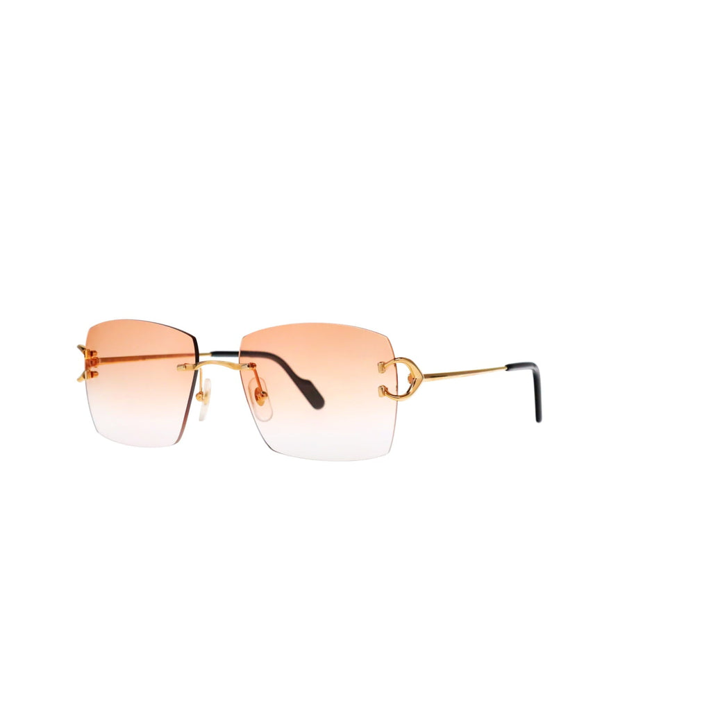 Cartier Custom Vintage Double C Mykonos Sunglasses Gold by MEG