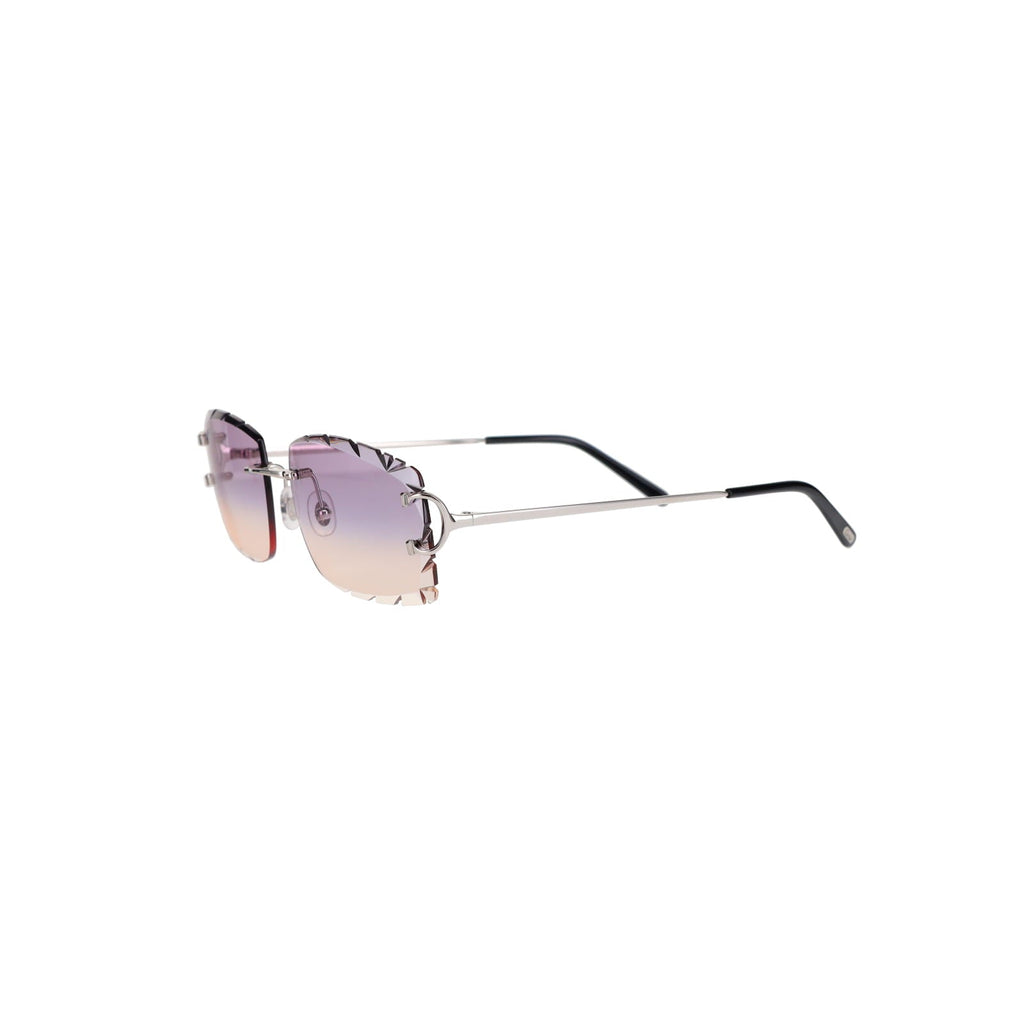 Cartier Custom Double C Diamond Cut Brooklyn Platinum Sunglasses by MEG
