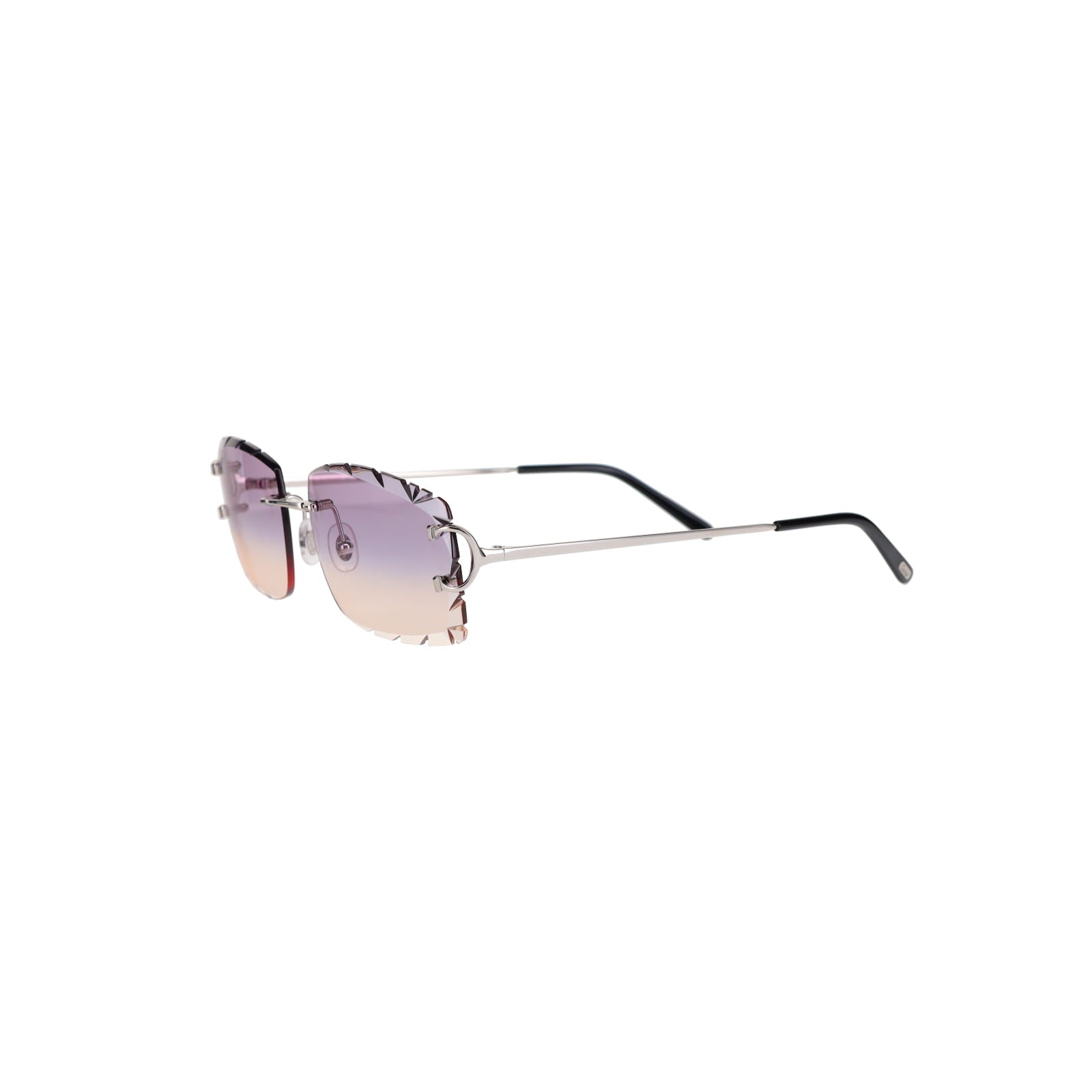 Cartier Custom Double C Diamond Cut Brooklyn Platinum Sunglasses by MEG