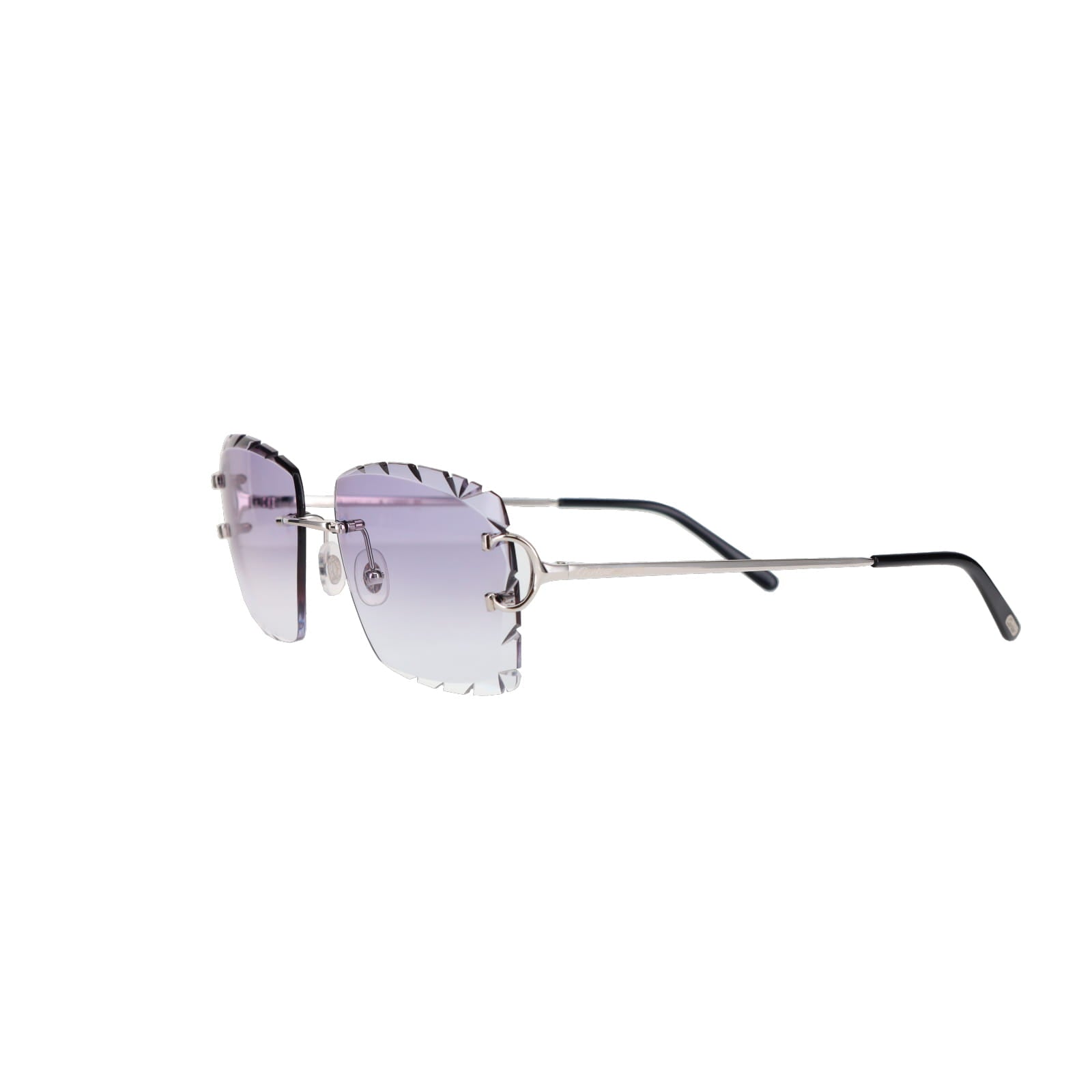 Cartier Custom Double C Diamond Cut Mykonos Platinum Sunglasses by MEG