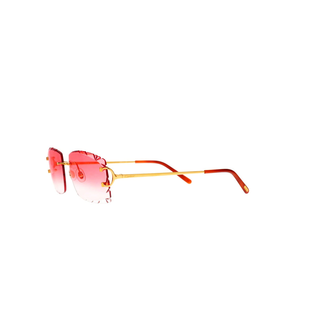 Cartier Custom Double C Diamond Cut Brooklyn Gold Sunglasses by MEG