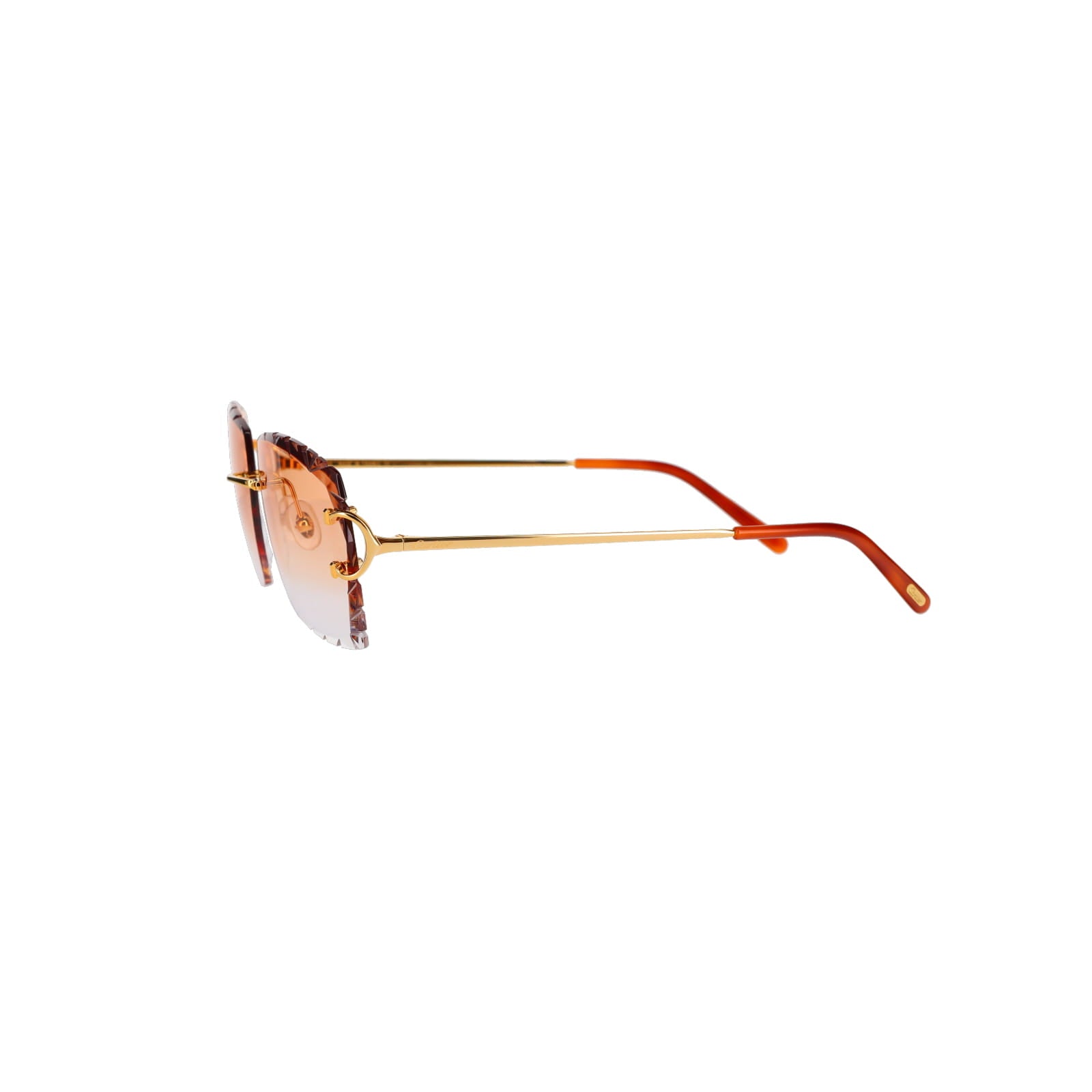 Cartier Custom Double C Diamond Cut Mykonos Gold Sunglasses by MEG
