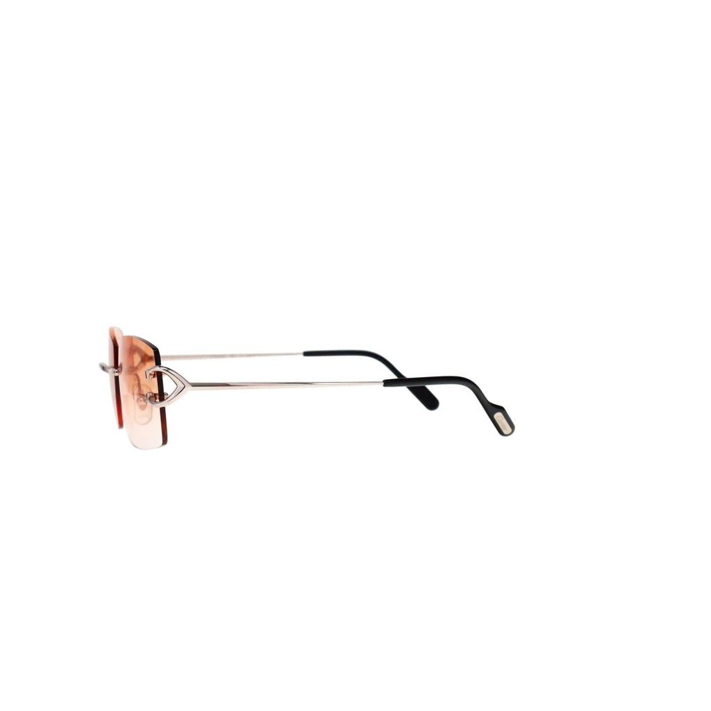 Cartier Custom Vintage Double C Brooklyn Platinum Sunglasses by MEG