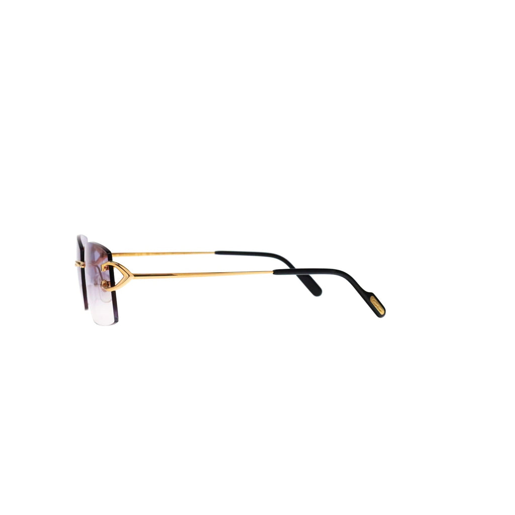 Cartier Custom Vintage Double C Brooklyn Sunglasses Gold by MEG
