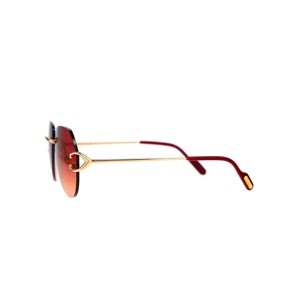 Cartier Custom Vintage Double C Gold Sunglasses by MEG