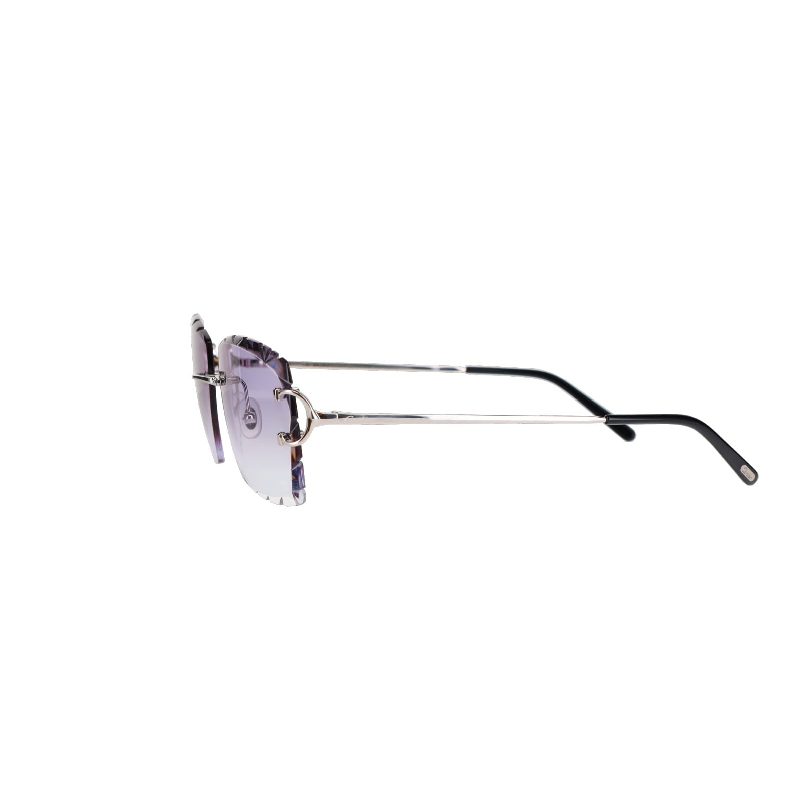 Cartier Custom Double C Diamond Cut Mykonos Platinum Sunglasses by MEG