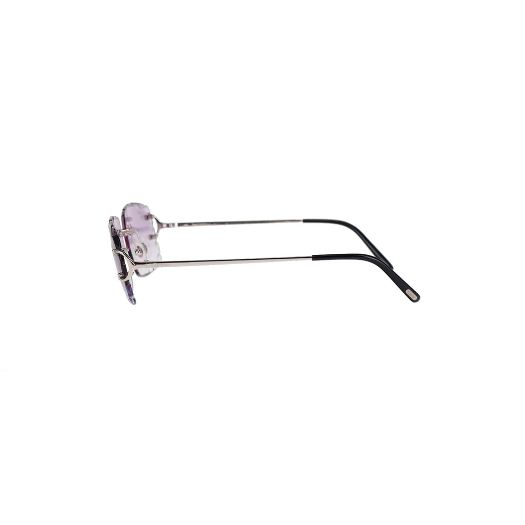 Cartier Custom Double C Diamond Cut Brooklyn Platinum Sunglasses by MEG