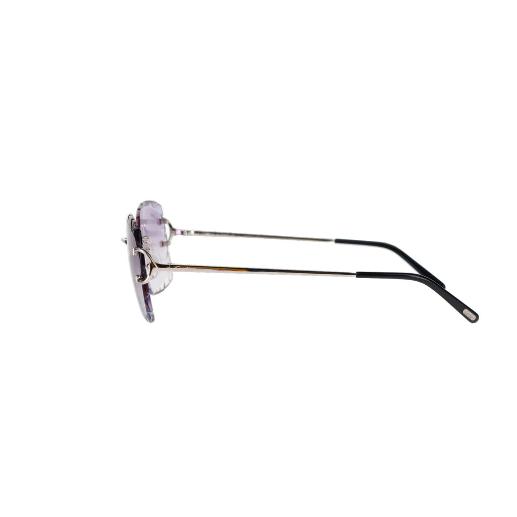 Cartier Custom Double C Diamond Cut Mykonos Platinum Sunglasses by MEG