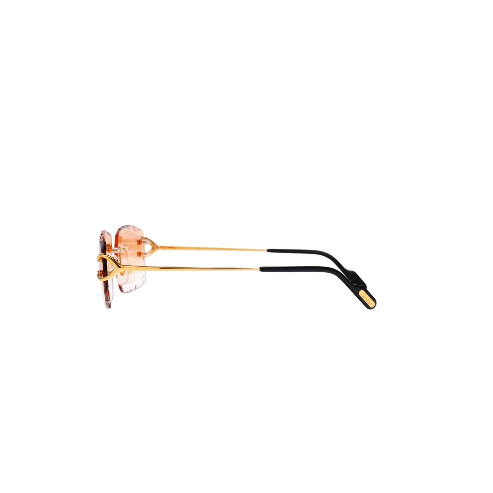 Cartier Custom Vintage Double C Diamond Cut Brooklyn Platinum Sunglasses by MEG