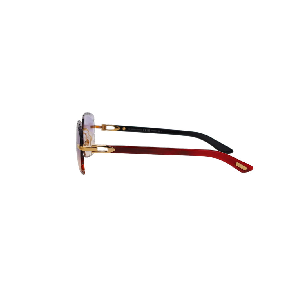 Cartier Custom C Décor Red Buffalo Horn Sunglasses by MEG