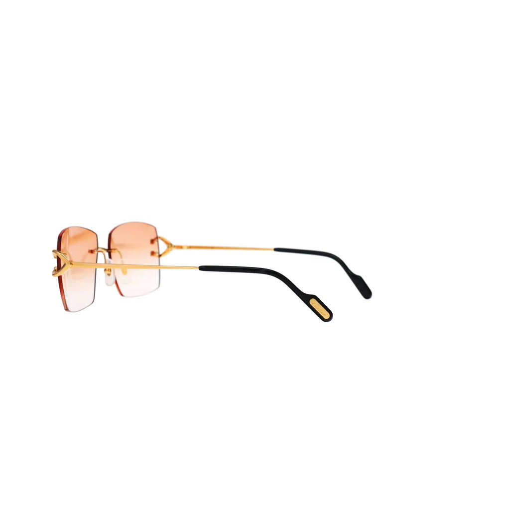 Cartier Custom Vintage Double C Mykonos Sunglasses Gold by MEG