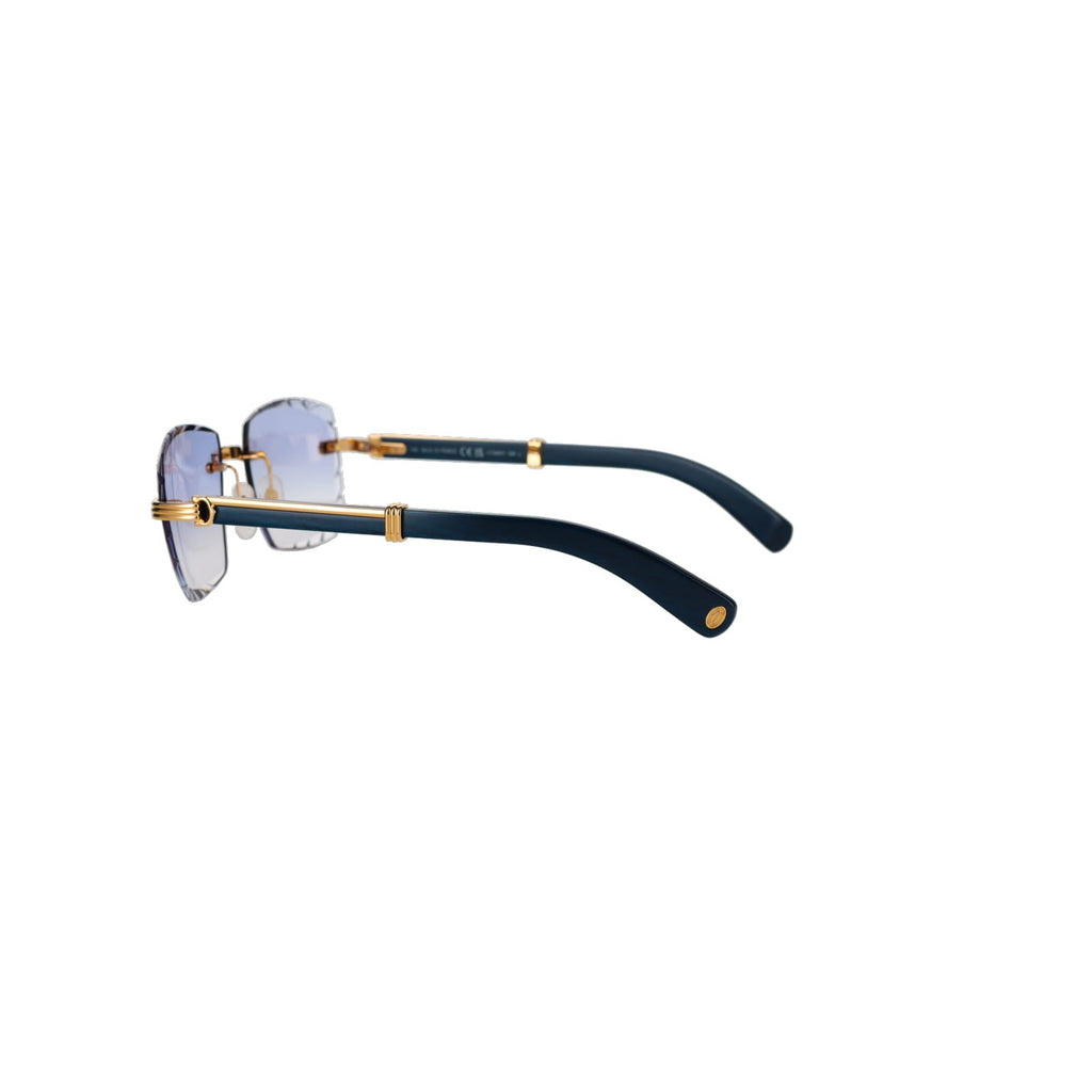 Cartier Custom Première Blue Wood Sunglasses by MEG
