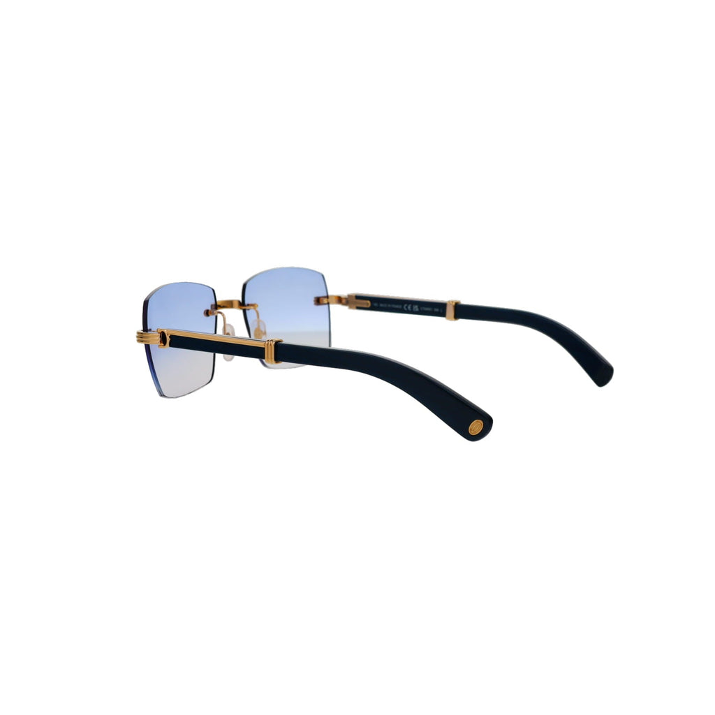 Cartier Custom Première Blue Wood Sunglasses by MEG
