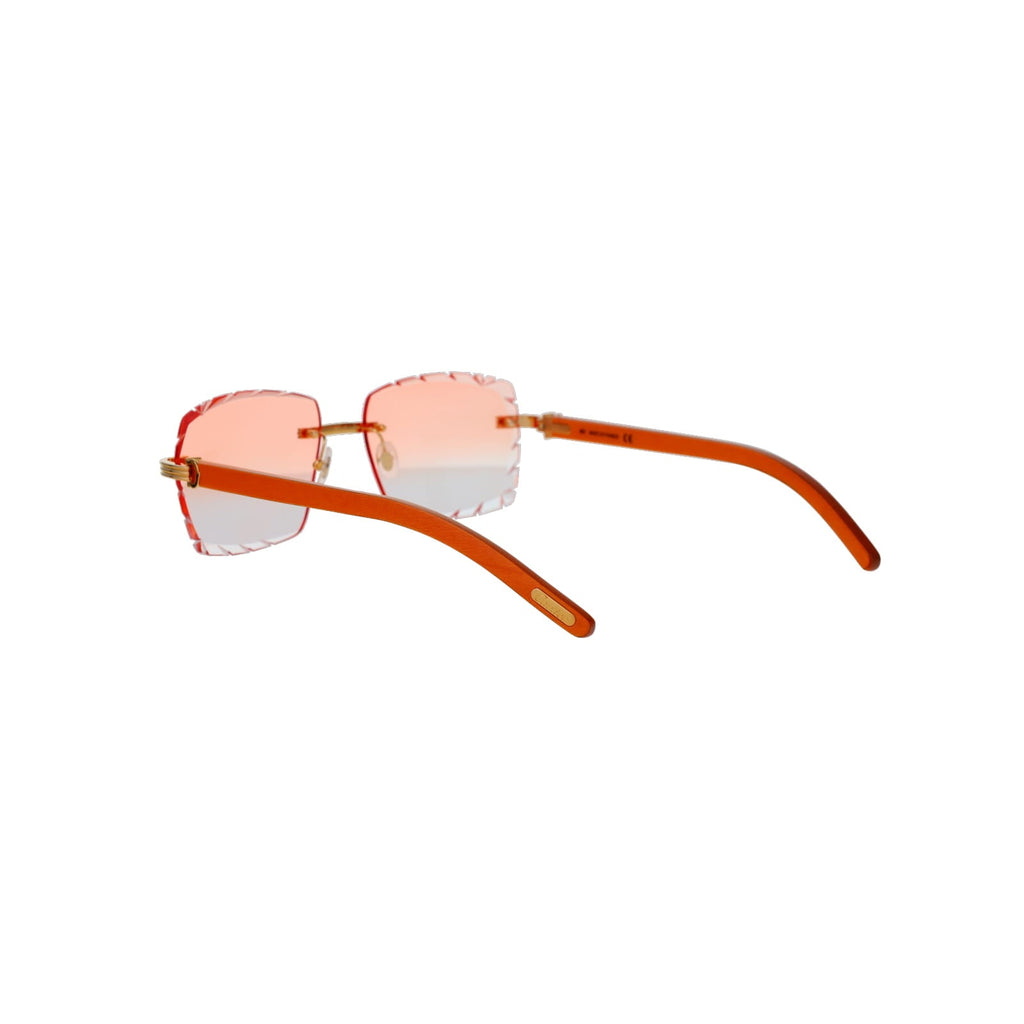 Cartier Custom Première C Horn and Wood Sunglasses by MEG